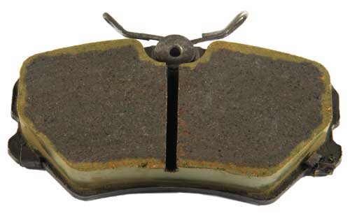 Deformation of brake pad abrasive material